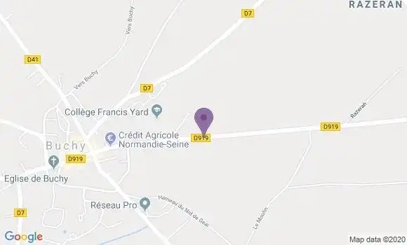 Localisation Crédit Agricole Agence de Buchy