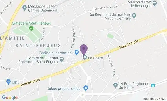 Localisation Crédit Agricole Agence de Besançon Saint Ferjeux
