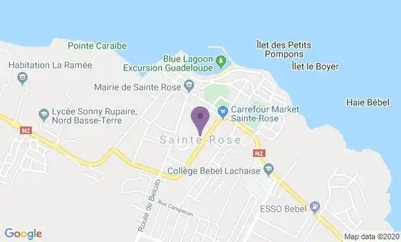 Localisation Crédit Agricole Agence de Sainte Rose