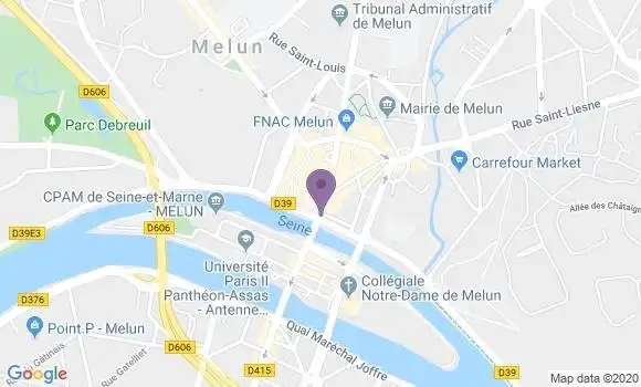 Localisation LCL Agence de Melun