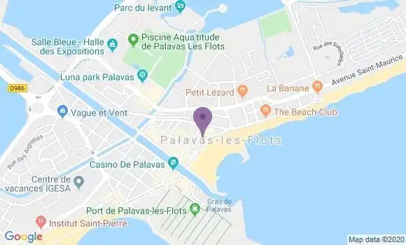 Localisation Crédit Agricole Agence de Palavas les Flots