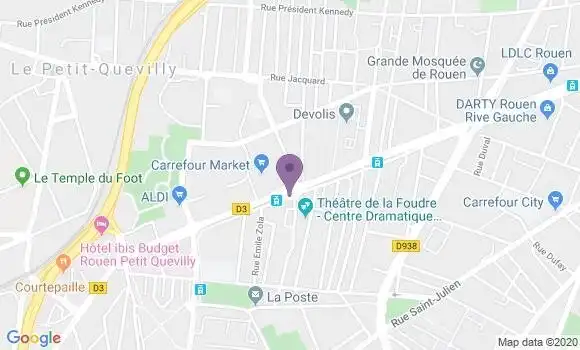 Localisation Crédit Agricole Agence de Le Petit Quevilly