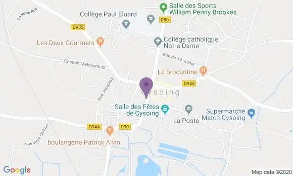 Localisation Crédit Agricole Agence de Cysoing