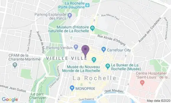 Localisation Crédit Agricole Agence de La Rochelle Verdun