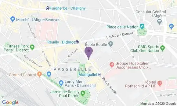 Localisation LCL Agence de Paris Reuilly
