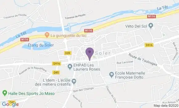Localisation Crédit Agricole Agence de Le Soler
