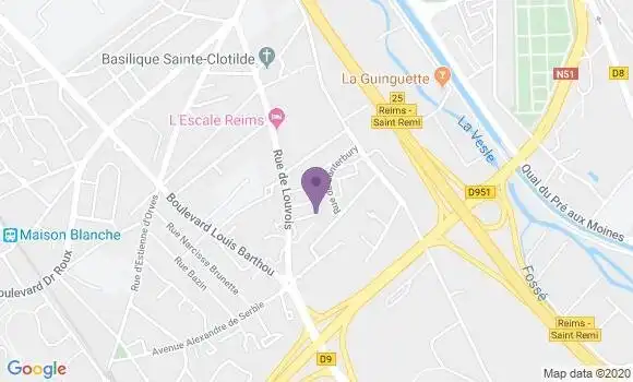 Localisation Crédit Agricole Agence de Cormontreuil Cora