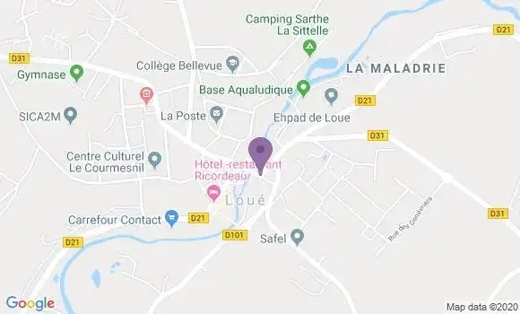 Localisation Crédit Agricole Agence de Loué