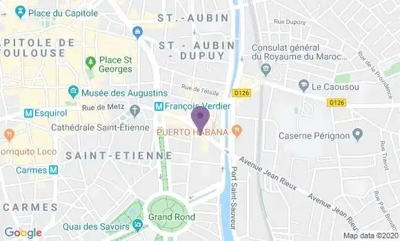 Localisation Crédit Agricole Agence de Toulouse Dupuy