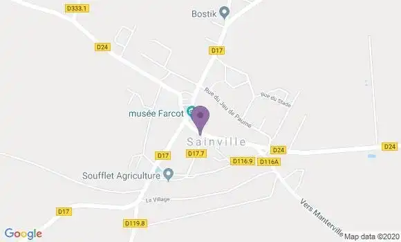 Localisation Crédit Agricole Agence de Sainville