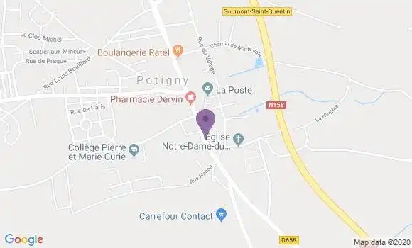 Localisation Société Générale Agence de Potigny