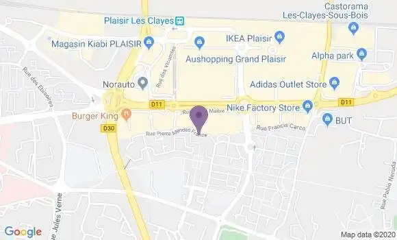 Localisation LCL Agence de Plaisir les Sablons