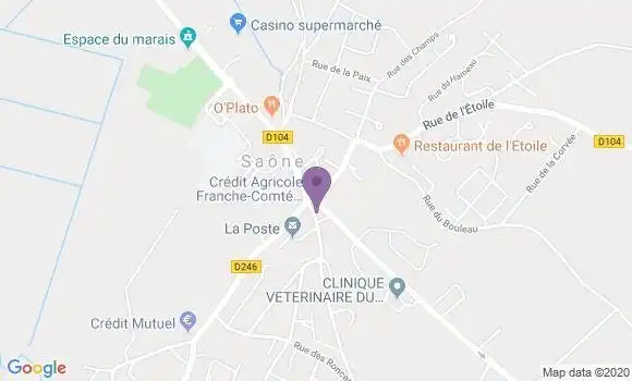 Localisation Crédit Agricole Agence de Saône