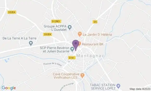 Localisation Crédit Agricole Agence de Montagnac