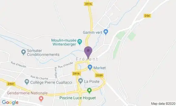 Localisation Crédit Agricole Agence de Frévent