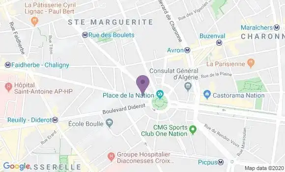 Localisation LCL Agence de Paris Place la Nation