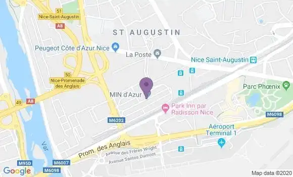 Localisation Crédit Agricole Agence de Nice Marché Gare