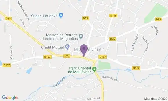 Localisation Crédit Agricole Agence de Maulévrier