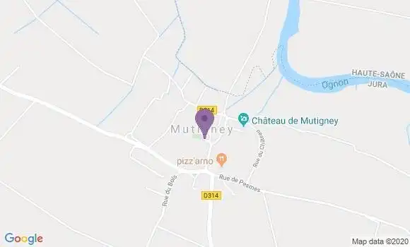 Localisation Crédit Agricole Agence de Pesmes
