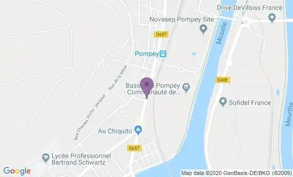 Localisation LCL Agence de Pompey