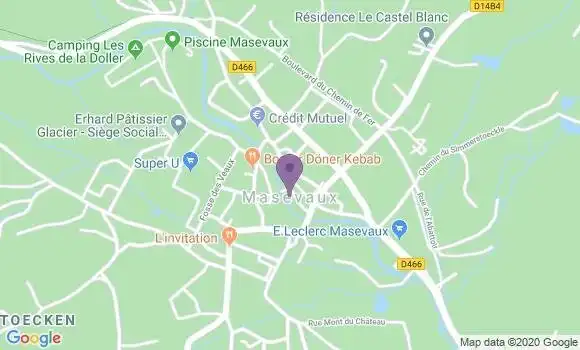Localisation Crédit Agricole Agence de Masevaux