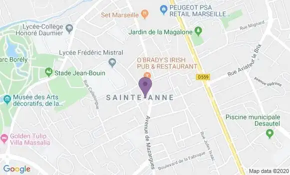 Localisation LCL Agence de Marseille Sainte Anne