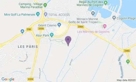 Localisation Crédit Agricole Agence de Gassin la Foux