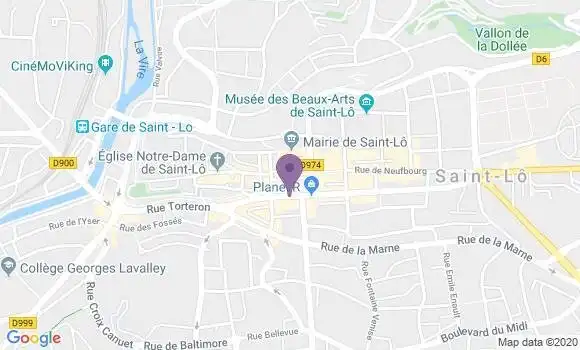 Localisation Crédit Agricole Agence de Saint Lô Havin
