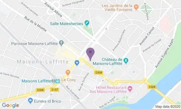 Localisation Crédit Agricole Agence de Maisons Laffitte