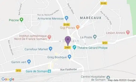 Localisation LCL Agence de Somain