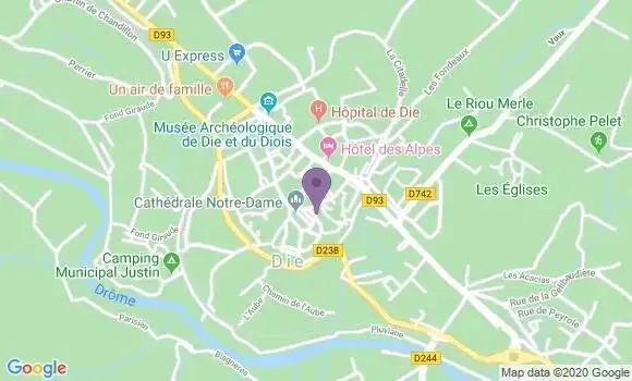 Localisation Crédit Agricole Agence de Die