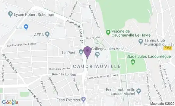 Localisation Crédit Agricole Agence de Le Havre Caucriauville