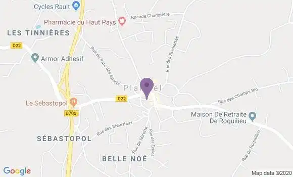 Localisation Crédit Agricole Agence de Plaintel