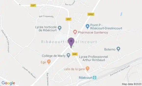 Localisation Crédit Agricole Agence de Ribécourt Dreslincourt
