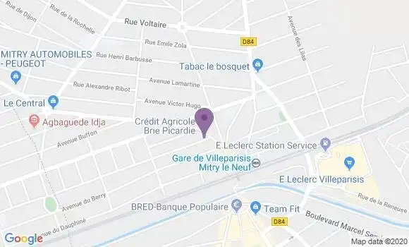 Localisation Crédit Agricole Agence de Mitry Mory