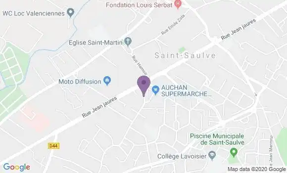 Localisation Crédit Agricole Agence de Saint Saulve