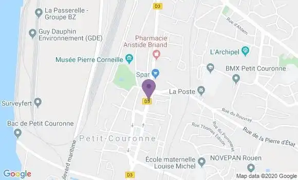 Localisation Crédit Agricole Agence de Petit Couronne