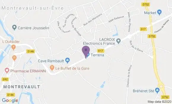 Localisation Crédit Agricole Agence de Saint Pierre Montlimart
