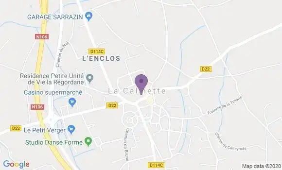 Localisation Crédit Agricole Agence de La Calmette