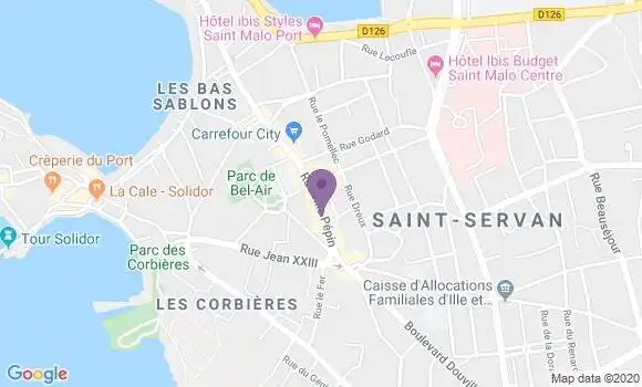 Localisation Crédit Agricole Agence de Saint Malo Saint Servan
