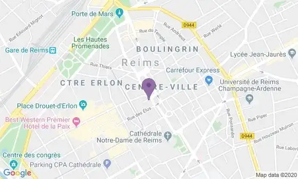 Localisation Crédit Agricole Agence de Reims Forum
