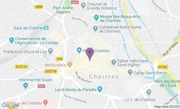 Localisation Crédit Agricole Agence de Chartres le Cygne