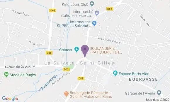 Localisation Crédit Agricole Agence de La Salvetat Saint Gilles