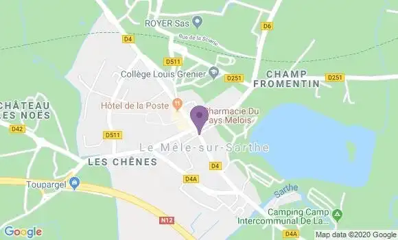 Localisation Crédit Agricole Agence de Le Mêle sur Sarthe