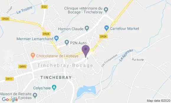 Localisation Crédit Agricole Agence de Tinchebray