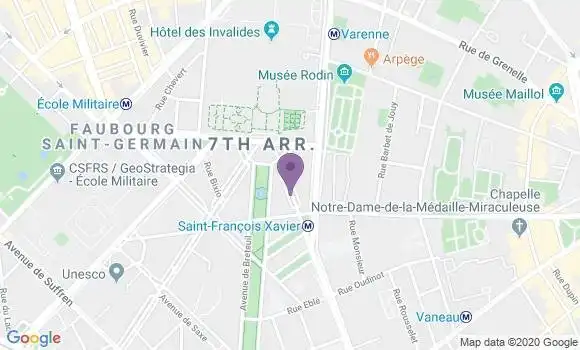Localisation LCL Agence de Paris Saint François Xavier