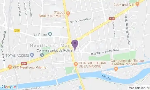Localisation Crédit Agricole Agence de Neuilly sur Marne