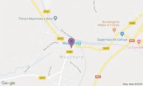 Localisation Crédit Agricole Agence de Mouchard