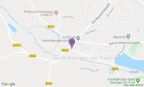 Localisation Crédit Agricole Agence de Saint Georges sur Eure