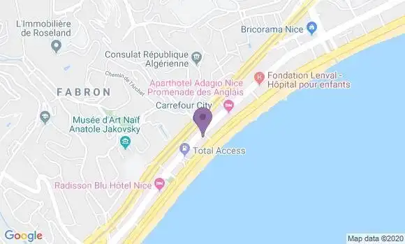 Localisation Crédit Agricole Agence de Nice Californie